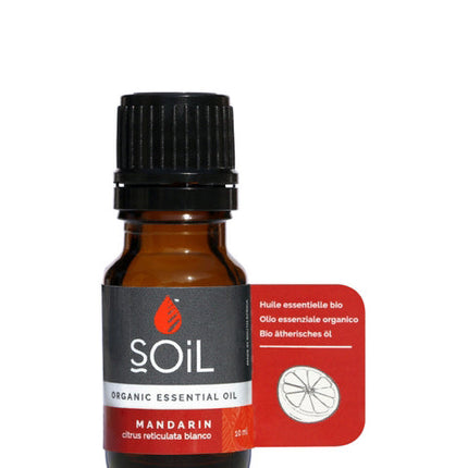 Organic Mandarin Essential Oil (Citrus Reticulata Blanco) 10ml by SOiL Organic Aromatherapy and Skincare