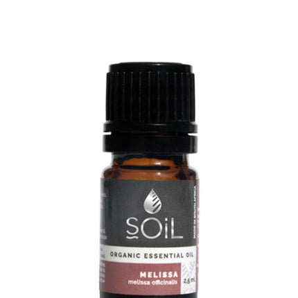Organic Melissa Essential Oil (Melissa Officinalis) 2.5ml by SOiL Organic Aromatherapy and Skincare