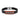 Men's Brown Leather Wood and Stainless Steel Greek Key Accents ID Bracelet