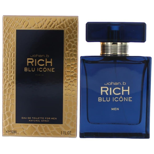 Johan. B Rich Blu Icone 3.4 oz EDT for men by LaBellePerfumes