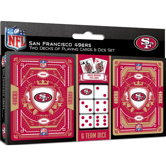 San Francisco 49ers - 2-Pack Playing Cards & Dice Set by MasterPieces Puzzle Company INC