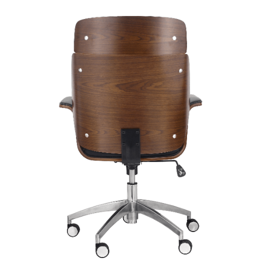 Mid-Century Modern Swivel Office Chair Bentwood Design by Plugsus Home Furniture