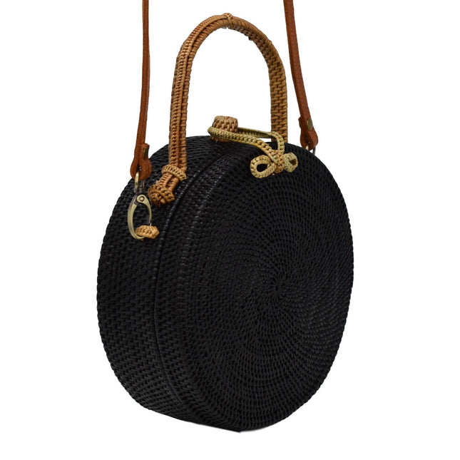 MILLY BAG IN BLACK & TAN by POPPY + SAGE