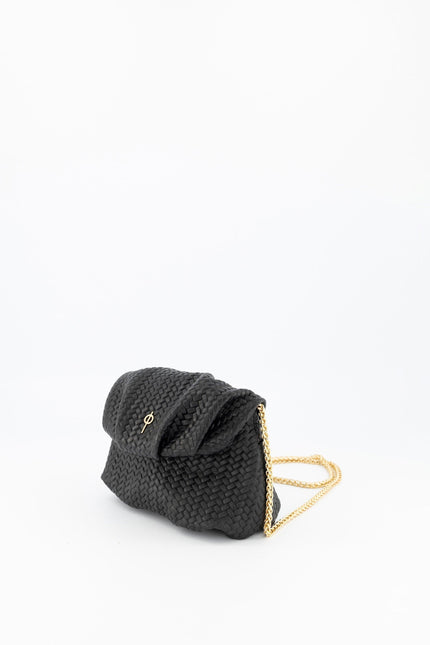Mini Leda Braid Handbag Black by Ladiesse