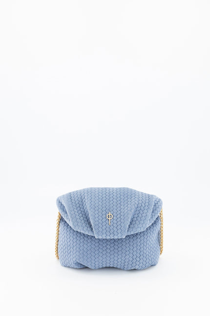 Mini Leda Braid Handbag Blue by Ladiesse