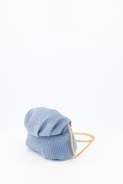 Mini Leda Braid Handbag Blue by Ladiesse