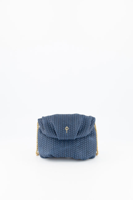 Mini Leda Braid Handbag Navy by Ladiesse