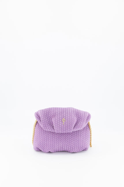 Mini Leda Braid Handbag Purple by Ladiesse