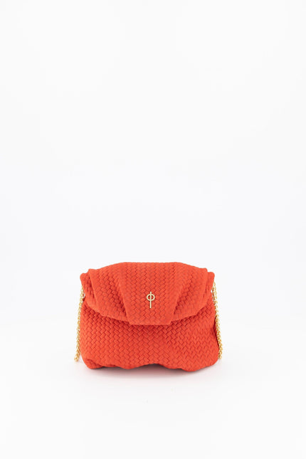 Mini Leda Braid Handbag Red by Ladiesse