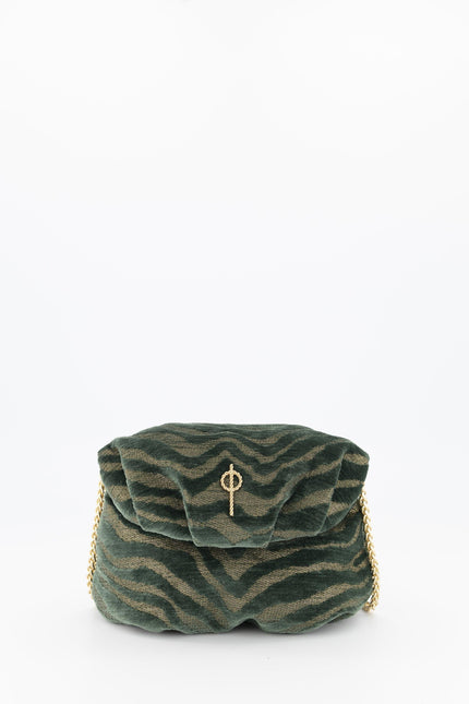 Mini Leda Handbag Zebra Green by Ladiesse