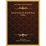 Lyrical Poems By Henrik Ibsen (1902)
