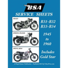 BSA B31 - B32 - B33 - B34 'Service Sheets' 1945-1960 for All Pre-Unit Rigid, Spring Frame and Swing Arm Models