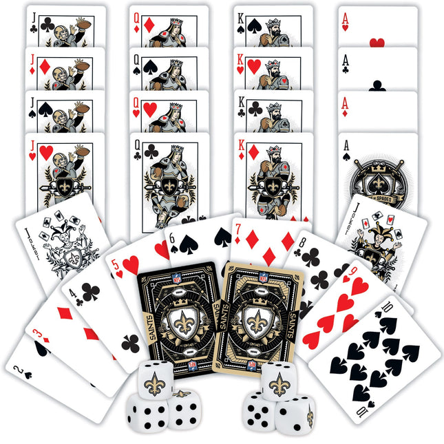 New Orleans Saints - 2-Pack Playing Cards & Dice Set by MasterPieces Puzzle Company INC