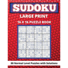 Sudoku Large Print 16x 16: 80 Sudoku Puzzles Normal Level Brain Games Book for Adults and Seniors Great Gift for Any Sudoku Lovers