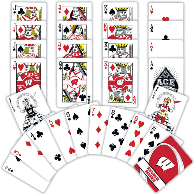 Wisconsin Badgers Playing Cards - 54 Card Deck by MasterPieces Puzzle Company INC