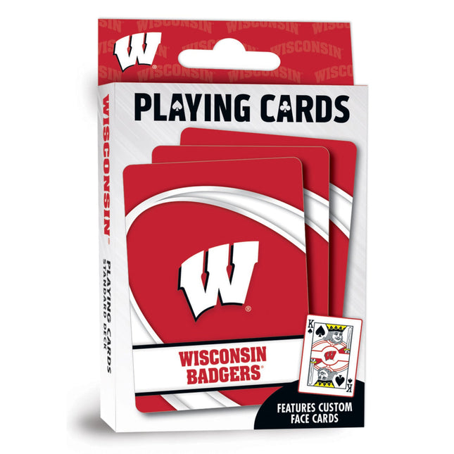 Wisconsin Badgers Playing Cards - 54 Card Deck by MasterPieces Puzzle Company INC