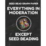 Seed Bead Graph Paper: Book for Designing Seed Beading Patterns, 8.5 by 11 Inches, Large Size, Funny Moderation Black Cover