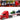 Peterbilt 387 Flatbed Truck Red with 2 Farm Tractors Blue and Green "Long Haul Trucker" Series 1/32 Diecast Model by New Ray