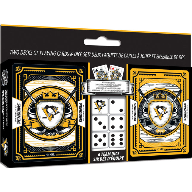 Pittsburgh Penguins - 2-Pack Playing Cards & Dice Set by MasterPieces Puzzle Company INC