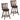 2 Pieces 360 Degree Swivel Wooden Counter Height Bar Stool Set with Cushioned Seat-25 inches