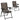 2 Pieces Folding Sling Chairs with Smooth Armrests and Adjustable Back for Patio