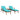 3 Pieces Portable Patio Cushioned Rattan Lounge Chair Set with Folding Table-Turquoise