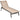 Outdoor Reclining Chaise Lounge Chair with 6-Position Adjustable Back-Brown