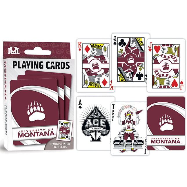 Montana Grizzlies Playing Cards - 54 Card Deck by MasterPieces Puzzle Company INC