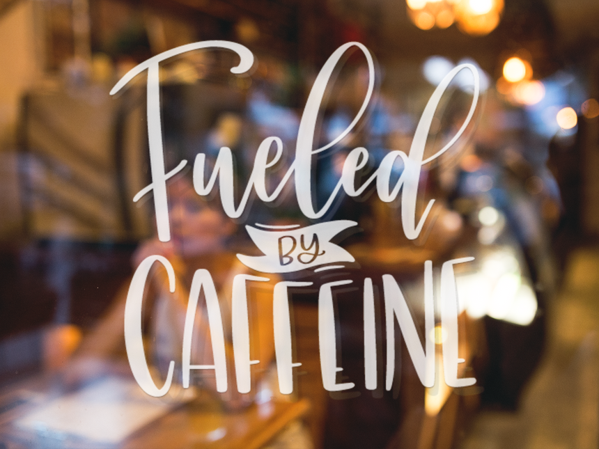 Fueled By Caffeine Coffee Sticker by WinsterCreations™ Official Store