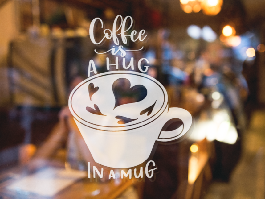 Coffee Is A Hug In A Mug Sticker by WinsterCreations™ Official Store