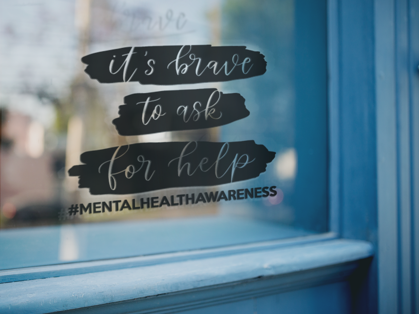 Its Brave To Ask For Help Mental Health Awareness Sticker by WinsterCreations™ Official Store