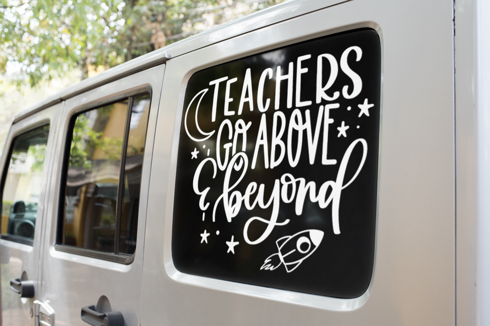 Teachers Go Above And Beyond Teacher Sticker by WinsterCreations™ Official Store