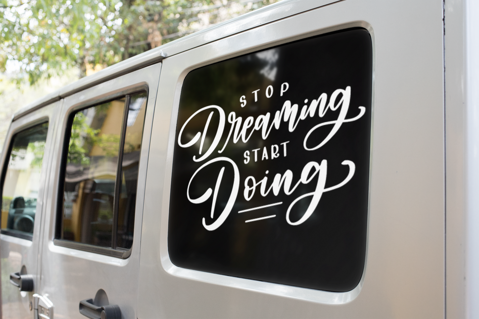 Stop Dreaming Start Doing Inspirational Sticker by WinsterCreations™ Official Store