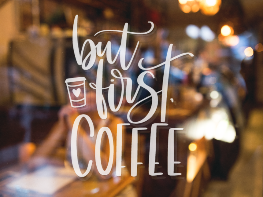 But First Coffee Sticker by WinsterCreations™ Official Store