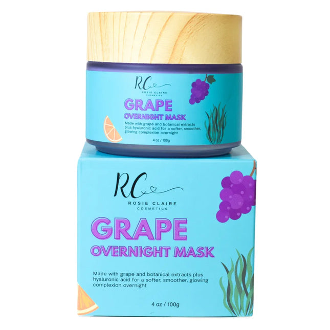 Overnight Hydrating Antioxidant Vitamin C Hyaluronic Acid Sleeping Facial Mask Large 4oz Size by Rosie Claire Cosmetics