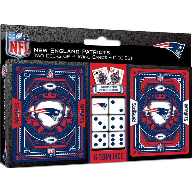 New England Patriots - 2-Pack Playing Cards & Dice Set by MasterPieces Puzzle Company INC