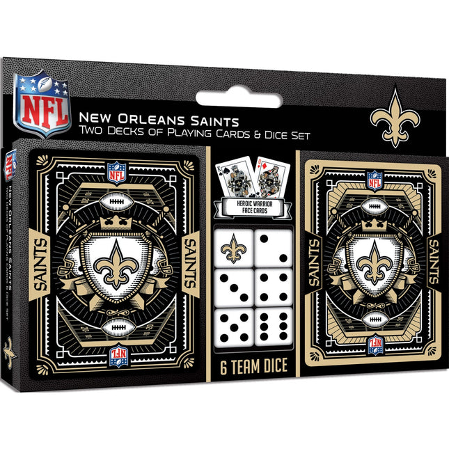New Orleans Saints - 2-Pack Playing Cards & Dice Set by MasterPieces Puzzle Company INC