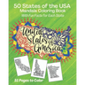 50 States of the USA Mandala Coloring Book: With Fun Facts for Each State, United States of America