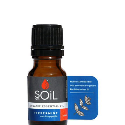 Organic Peppermint Essential Oil (Mentha Piperita) 10ml by SOiL Organic Aromatherapy and Skincare
