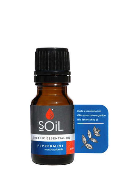 Organic Peppermint Essential Oil (Mentha Piperita) 10ml by SOiL Organic Aromatherapy and Skincare