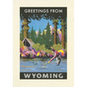 Vintage Lined Notebook Greetings from Wyoming