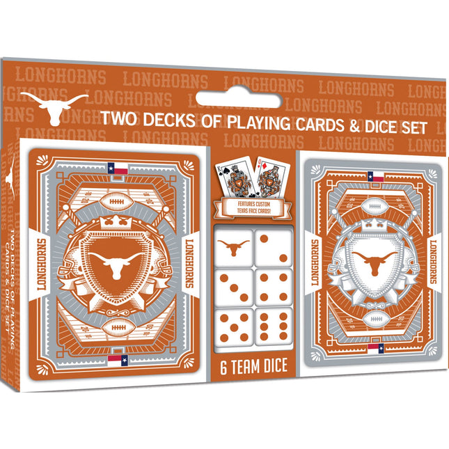 Texas Longhorns - 2-Pack Playing Cards & Dice Set by MasterPieces Puzzle Company INC