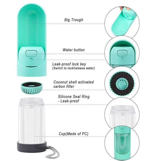 Portable Water Bottle for Dogs / Pets by Dach Everywhere