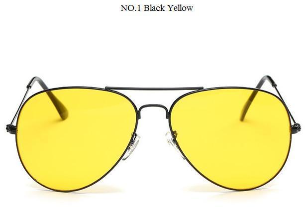 Yellow Tinted Aviator Shades by White Market