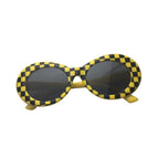 Yellow Checkered With Black Lens