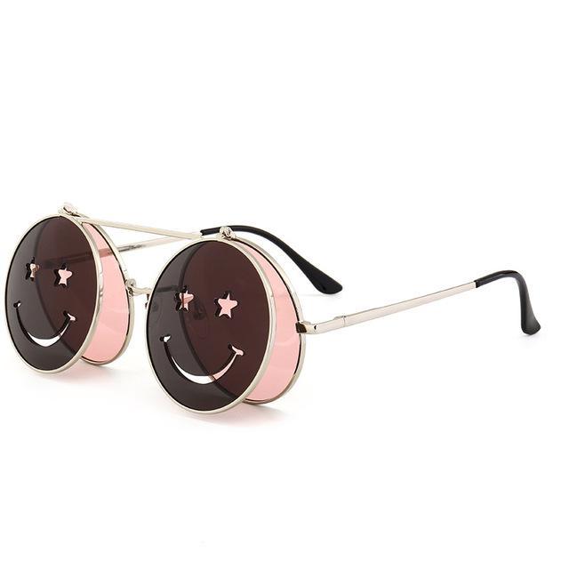 Happy Face Smiley Round Shades by White Market