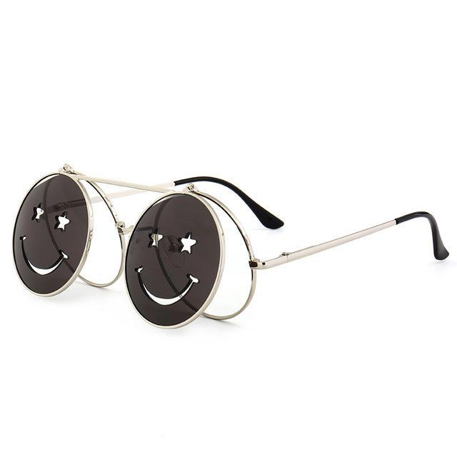 Happy Face Smiley Round Shades by White Market