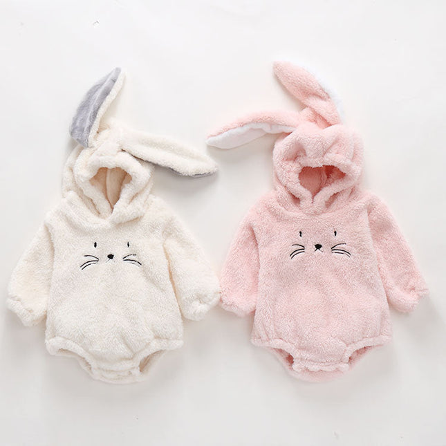 Baby Embroidered Pattern Rabbit Ear Design Thickened Onesies Bodysuit by MyKids-USA™