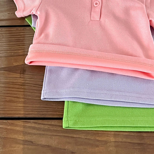 Baby Solid Color Polo Neck Summer Clothing Sets by MyKids-USA™