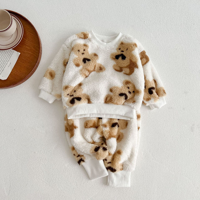 Baby Fashion Pattern Double-Sided Fleece Long Sleeve Sets by MyKids-USA™